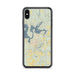 Custom iPhone XS Max Heber Springs Arkansas Map Phone Case in Woodblock