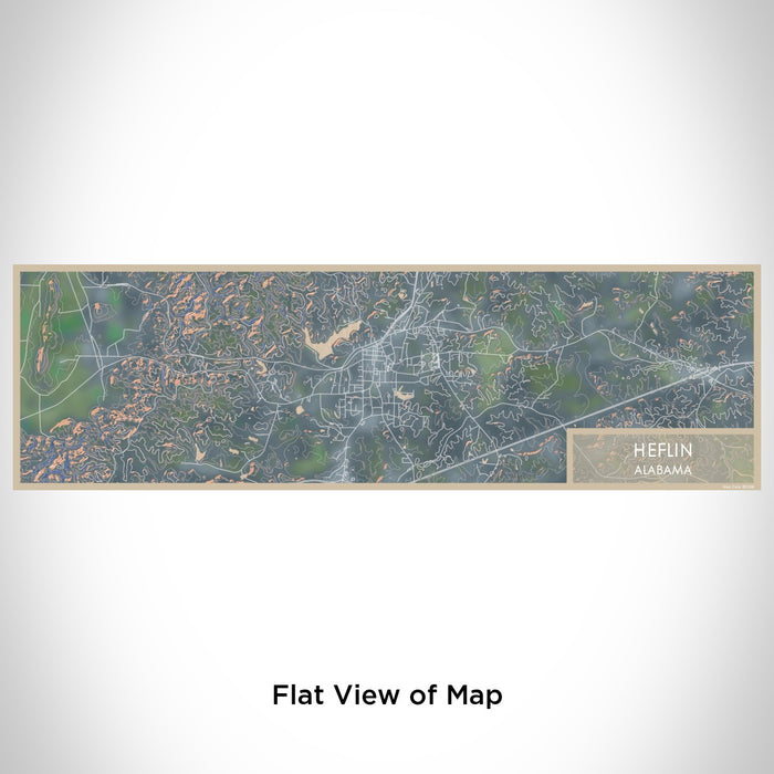 Flat View of Map Custom Heflin Alabama Map Enamel Mug in Afternoon