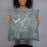 Person holding 18x18 Custom Heflin Alabama Map Throw Pillow in Afternoon