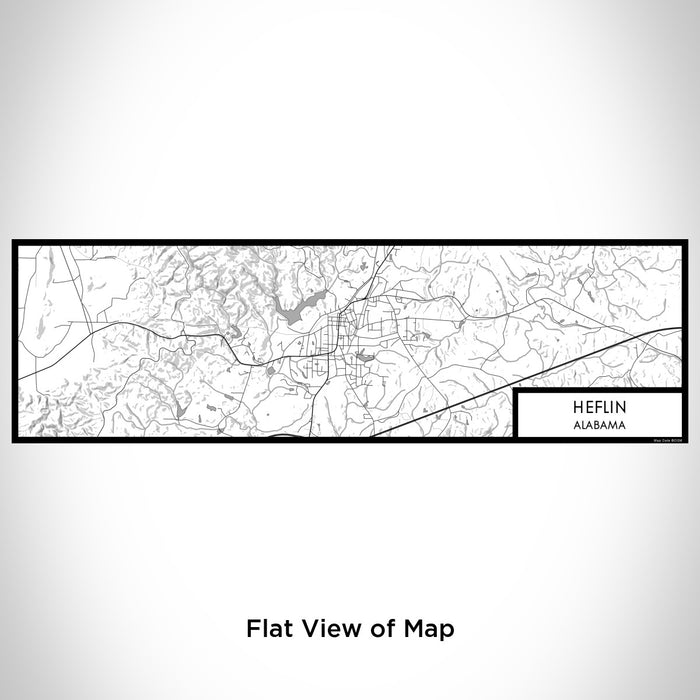 Flat View of Map Custom Heflin Alabama Map Enamel Mug in Classic
