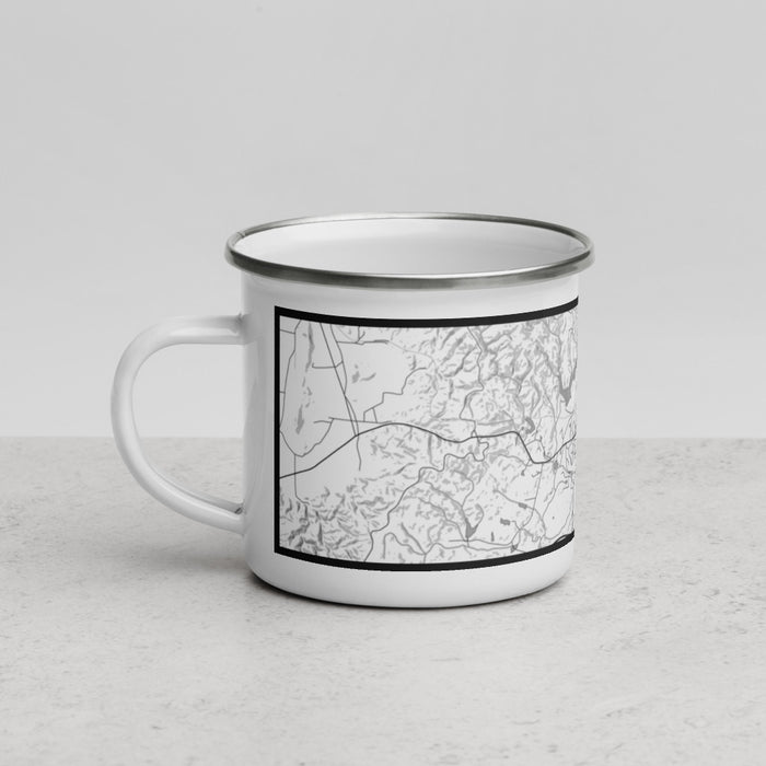 Left View Custom Heflin Alabama Map Enamel Mug in Classic
