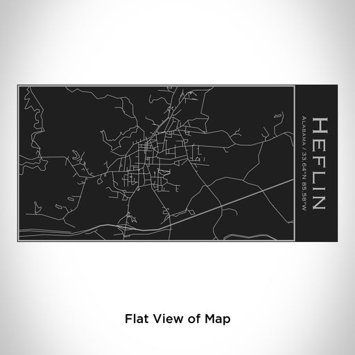 Rendered View of Heflin Alabama Map Engraving on 17oz Stainless Steel Insulated Cola Bottle in Black