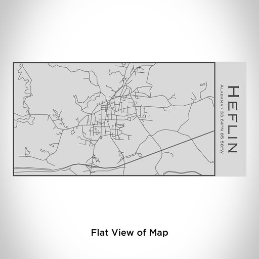 Rendered View of Heflin Alabama Map Engraving on 17oz Stainless Steel Insulated Cola Bottle