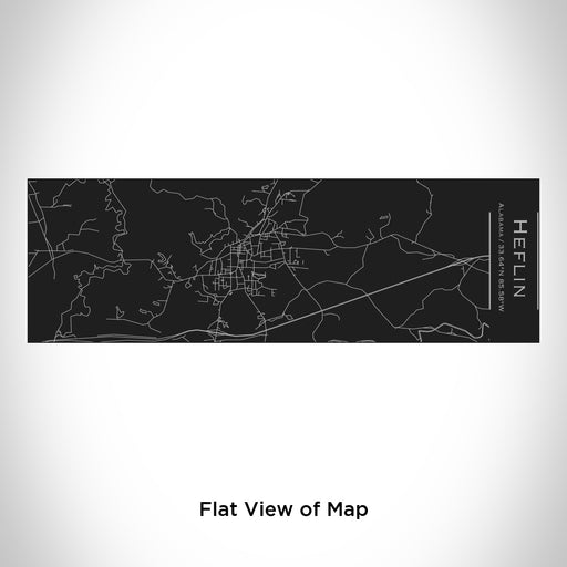Rendered View of Heflin Alabama Map Engraving on 10oz Stainless Steel Insulated Cup with Sliding Lid in Black