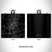 Rendered View of Heflin Alabama Map Engraving on 6oz Stainless Steel Flask in Black