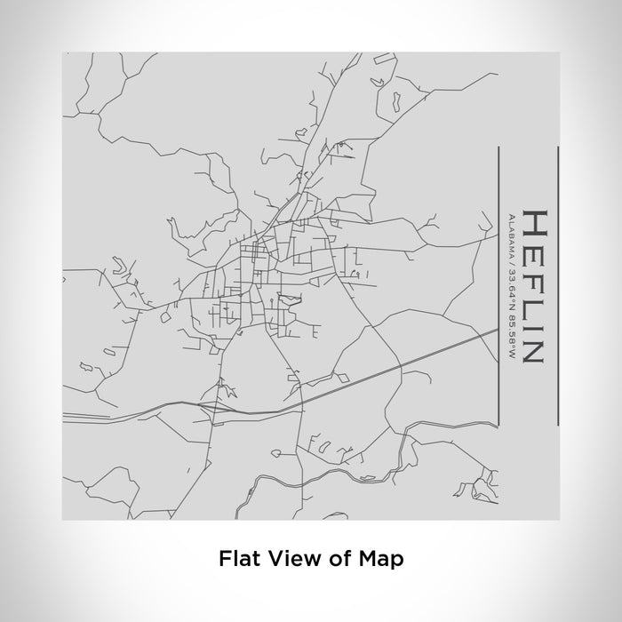 Rendered View of Heflin Alabama Map Engraving on 17oz Stainless Steel Insulated Tumbler