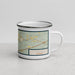 Right View Custom Heflin Alabama Map Enamel Mug in Woodblock
