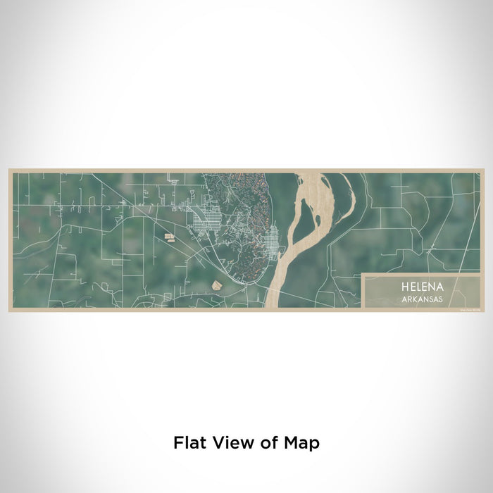 Flat View of Map Custom Helena Arkansas Map Enamel Mug in Afternoon