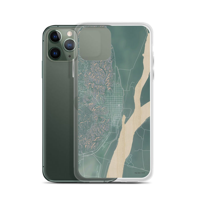 Custom Helena Arkansas Map Phone Case in Afternoon