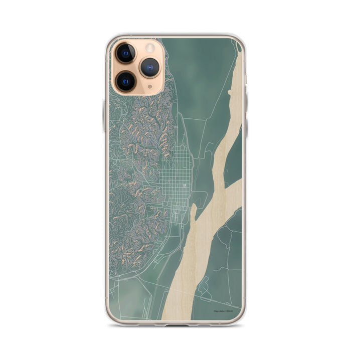 Custom iPhone 11 Pro Max Helena Arkansas Map Phone Case in Afternoon
