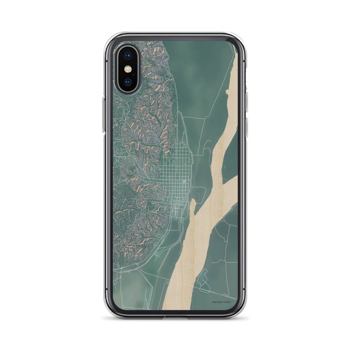 Custom iPhone X/XS Helena Arkansas Map Phone Case in Afternoon