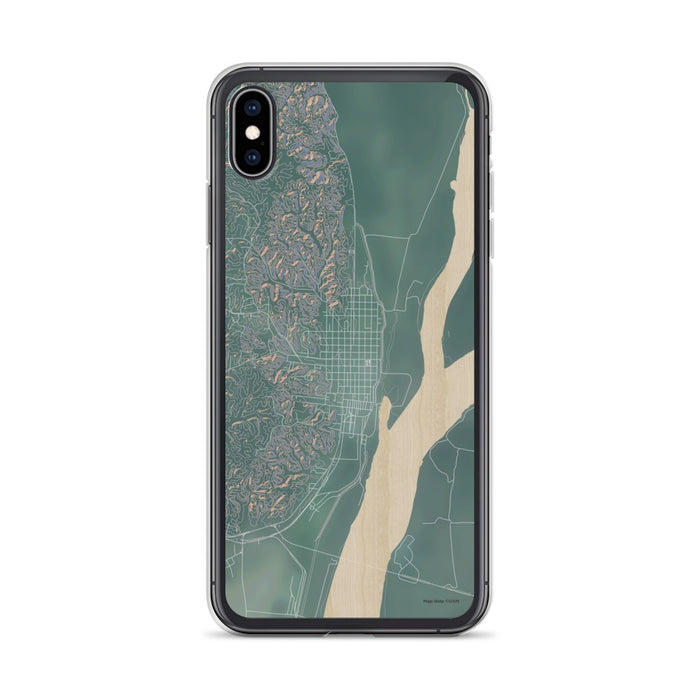 Custom iPhone XS Max Helena Arkansas Map Phone Case in Afternoon