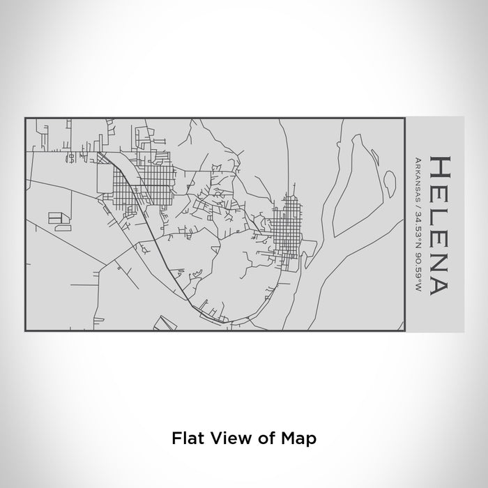 Rendered View of Helena Arkansas Map Engraving on 17oz Stainless Steel Insulated Cola Bottle