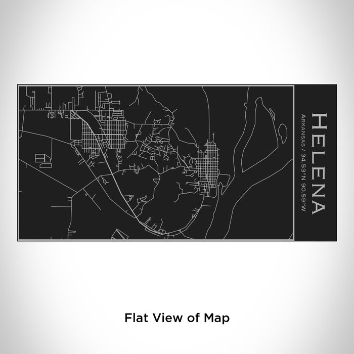 Rendered View of Helena Arkansas Map Engraving on 17oz Stainless Steel Insulated Cola Bottle in Black
