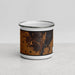 Front View Custom Helena Arkansas Map Enamel Mug in Ember