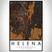 Helena Arkansas Map Print Portrait Orientation in Ember Style With Shaded Background