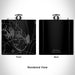 Rendered View of Helena Arkansas Map Engraving on 6oz Stainless Steel Flask in Black
