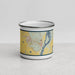 Front View Custom Helena Arkansas Map Enamel Mug in Woodblock
