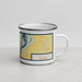 Right View Custom Helena Arkansas Map Enamel Mug in Woodblock