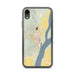 Custom iPhone XR Helena Arkansas Map Phone Case in Woodblock