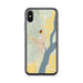 Custom iPhone X/XS Helena Arkansas Map Phone Case in Woodblock