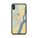 Custom iPhone XS Max Helena Arkansas Map Phone Case in Woodblock