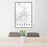 24x36 Helena Montana Map Print Portrait Orientation in Classic Style Behind 2 Chairs Table and Potted Plant