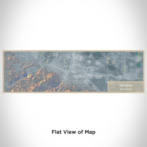 Flat View of Map Custom Helena Montana Map Enamel Mug in Afternoon