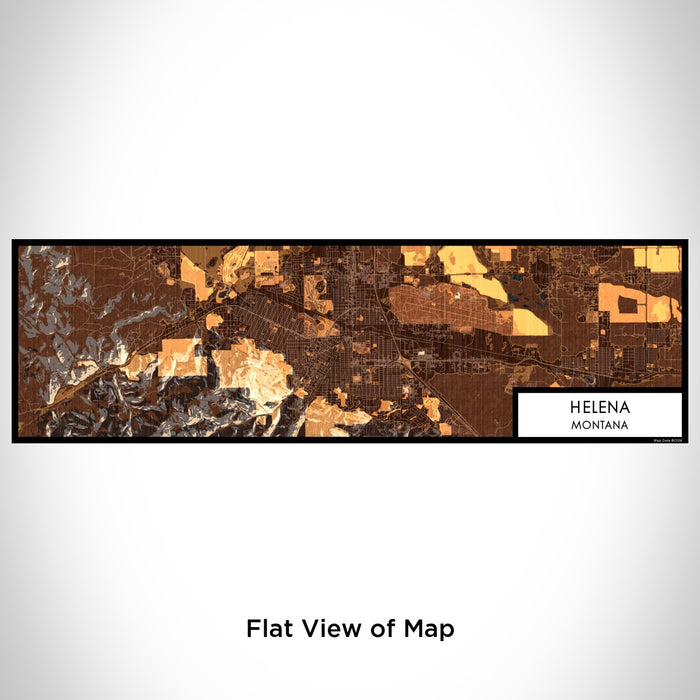 Flat View of Map Custom Helena Montana Map Enamel Mug in Ember