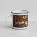 Left View Custom Helena Montana Map Enamel Mug in Ember