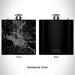 Rendered View of Helena Montana Map Engraving on 6oz Stainless Steel Flask in Black