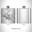Rendered View of Helena Montana Map Engraving on 6oz Stainless Steel Flask