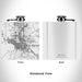 Rendered View of Helena Montana Map Engraving on 6oz Stainless Steel Flask in White