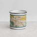 Front View Custom Helena Montana Map Enamel Mug in Woodblock