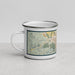 Left View Custom Helena Montana Map Enamel Mug in Woodblock