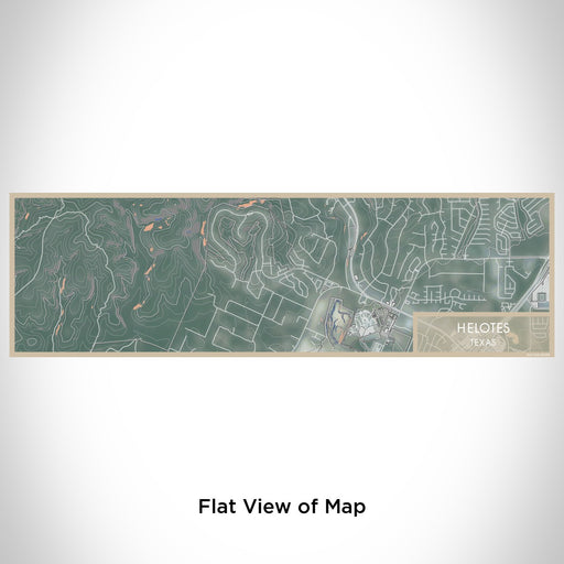 Flat View of Map Custom Helotes Texas Map Enamel Mug in Afternoon