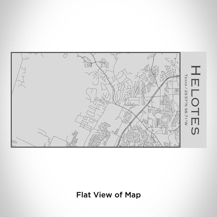 Rendered View of Helotes Texas Map Engraving on 17oz Stainless Steel Insulated Cola Bottle