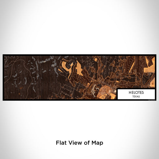 Flat View of Map Custom Helotes Texas Map Enamel Mug in Ember