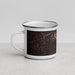 Left View Custom Helotes Texas Map Enamel Mug in Ember
