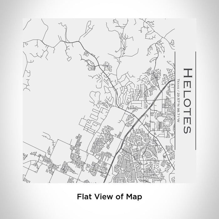 Rendered View of Helotes Texas Map Engraving on 17oz Stainless Steel Insulated Tumbler in White