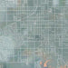 Hemet California Map Print in Afternoon Style Zoomed In Close Up Showing Details