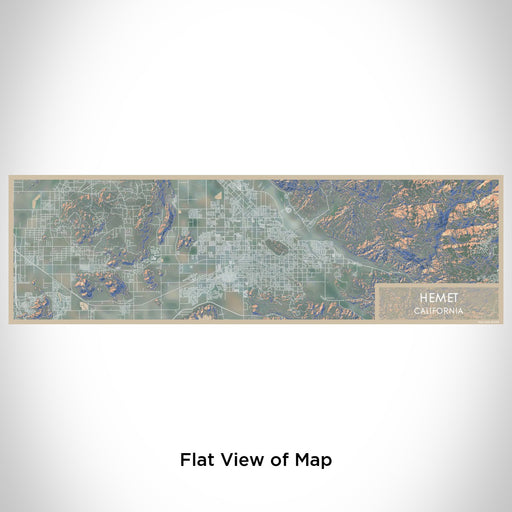 Flat View of Map Custom Hemet California Map Enamel Mug in Afternoon