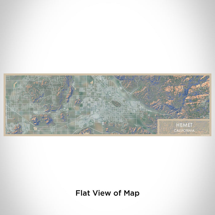 Flat View of Map Custom Hemet California Map Enamel Mug in Afternoon