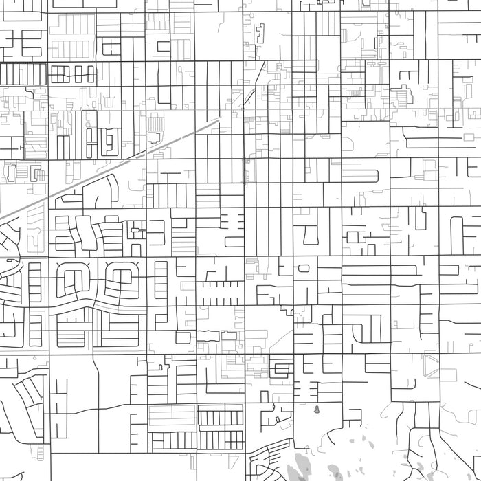 Hemet California Map Print in Classic Style Zoomed In Close Up Showing Details