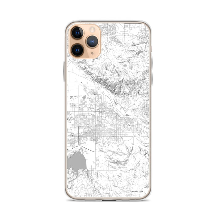 Custom iPhone 11 Pro Max Hemet California Map Phone Case in Classic