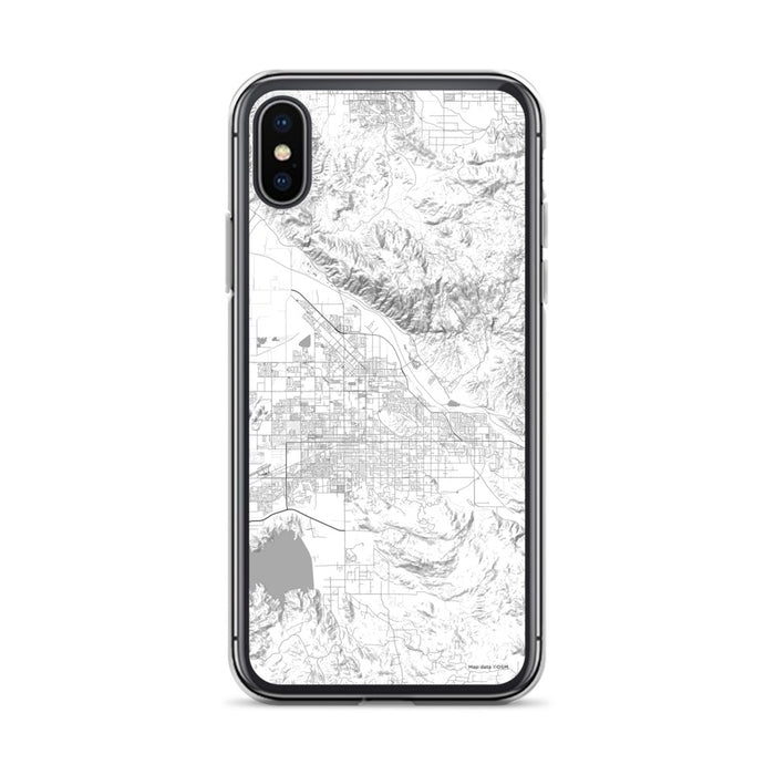 Custom iPhone X/XS Hemet California Map Phone Case in Classic