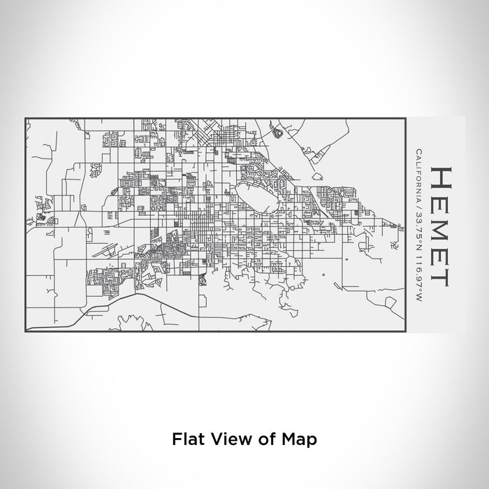 Rendered View of Hemet California Map Engraving on 17oz Stainless Steel Insulated Cola Bottle in White