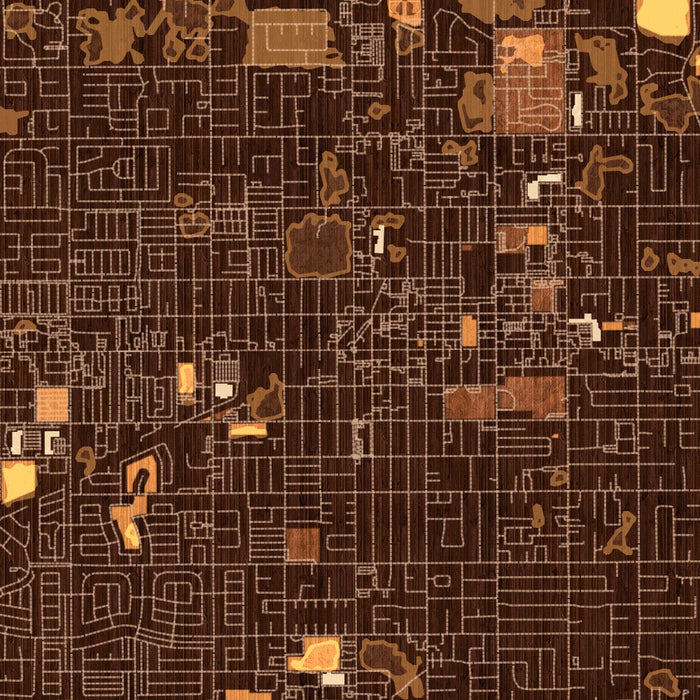Hemet California Map Print in Ember Style Zoomed In Close Up Showing Details