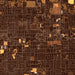 Hemet California Map Print in Ember Style Zoomed In Close Up Showing Details