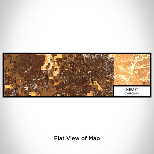 Flat View of Map Custom Hemet California Map Enamel Mug in Ember